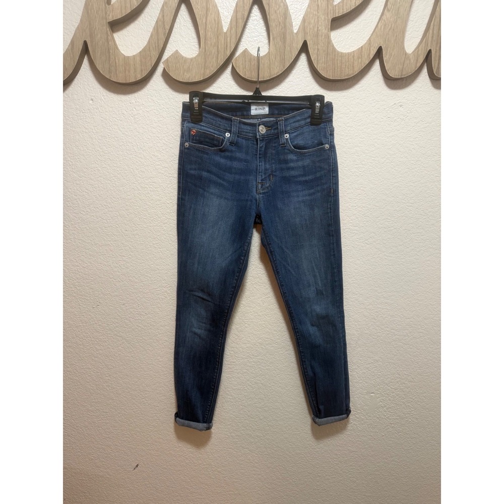 Hudson Natalie Super Skinny Jeans Dark Wash Denim Size 26 Womens Mid Rise